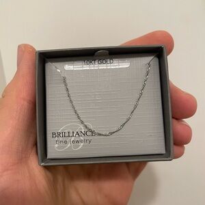 10KT white gold 20 inch chain